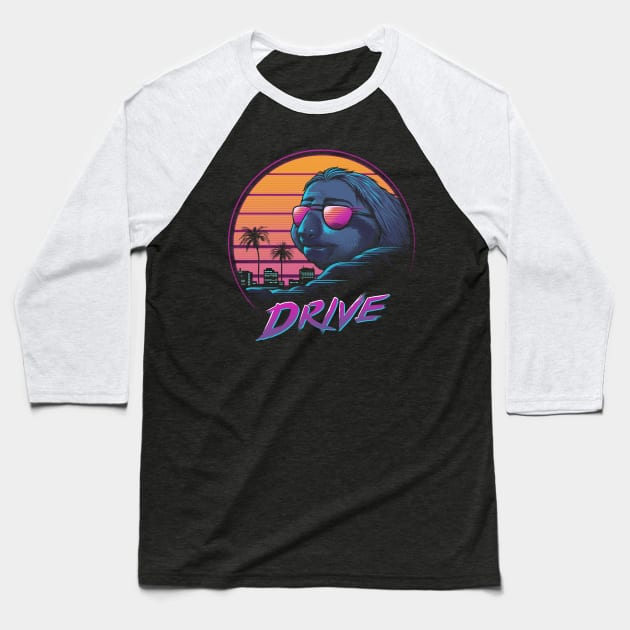 Slow Drive Baseball T-Shirt by Vincent Trinidad Art